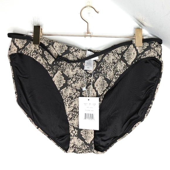 ANDIE SWIM The Belted Riviera Bikini Bottom Snake Print NEW Size XL - Picture 1 of 6
